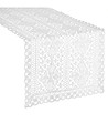 Бял ажурен тишлайфер на една кука Mary 40x180 см-2 снимка