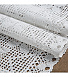 Бял ажурен тишлайфер на една кука 40x180 см-4 снимка