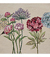 Тъмнорозова гобленова покривка с флорален мотив 100x100 см-2 снимка
