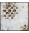 Бяла абстрактна картина 80x80-2 снимка