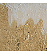 Бяло-златиса абстрактна картина 80x80-1 снимка
