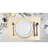 Комплект 4 кремави декоративни подложки със златисто 30x40 см-1 снимка