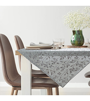 Сребриста покривка с блестящи клонки 85x85 см снимка