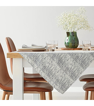 Сребриста жакардова покривка с ефект на претриване 85x85 см снимка