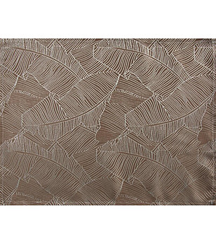 Комплект 4 тъмнобежови жакардови подложки за маса с листа 30x40 снимка