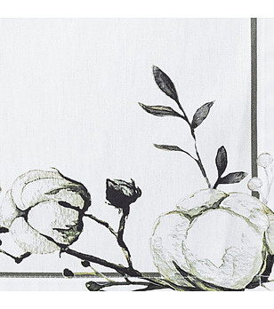 Комплект 4 бели подложки с флорален принт Памук 30x40 см снимка