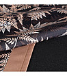 Черен комплект покривка с бежов тишлайфер с растителен десен 140x260 см-4 снимка