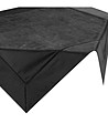 Черна велурена покривка с декоративна кантовка 85x85 см-2 снимка