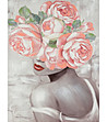 Розово и сиво пано с женска фигура 80x120-2 снимка