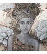 Синьо-бежова картина с женски портрет 90x120-2 снимка