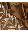 Кафяв кадифен тишлайфер със златисти листа 35x180 см-4 снимка