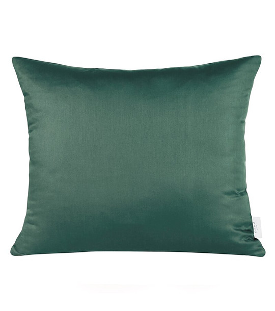 Тъмнозелена сатенена калъфка за възглавница 50x70 см снимка