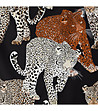 Спален комплект 220x200 в черно с животински мотив-4 снимка