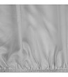Светлосив сатенен чаршаф с ластик 180x200 см-4 снимка