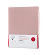 Пудрено розов трикотажен чаршаф с ластик 240x220-1 снимка