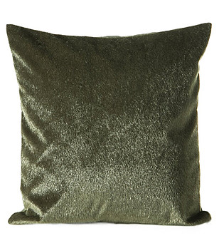 2 калъфки за възглавници в зелено с къс косъм 45x45 см снимка
