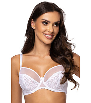 Бял дантелен сутиен LAILA с меки чашки снимка