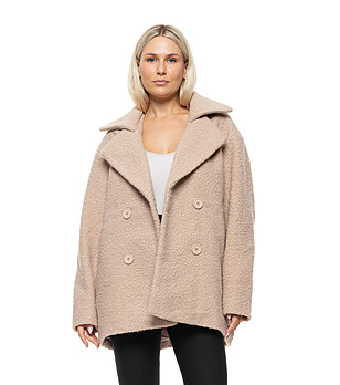 Бежово палто с копчета Gia снимка