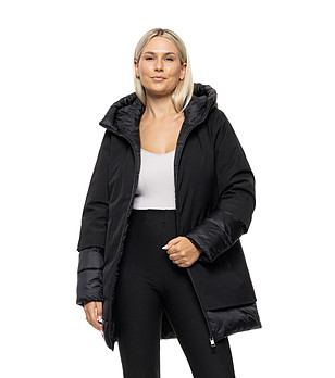 Дамско черно яке с качулка Marlita снимка