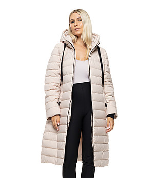 Бежово дълго яке с качулка Margaret снимка