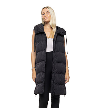 Черна дълга капитонирана грейка Kerry снимка