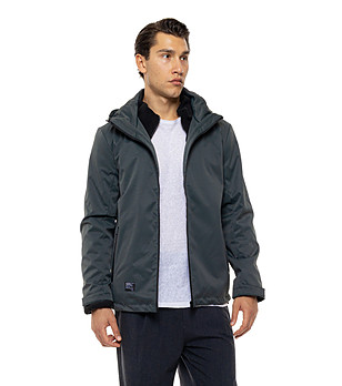 Двулицево мъжко яке с качулка Luca снимка