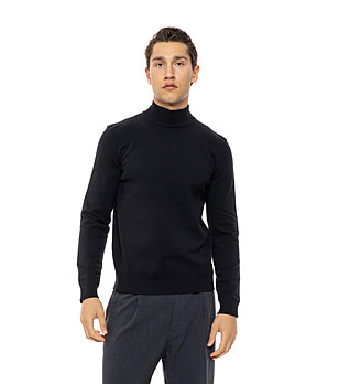 Черен мъжки пуловер с дълъг ръкав Clark снимка