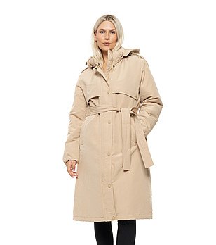 Бежово яке с качулка Emala снимка