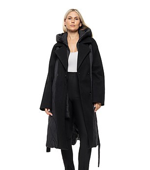 Чернo палто с качулка Anatola снимка