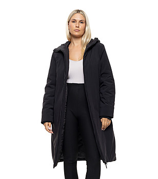 Дамско черно яке с качулка Tiera снимка