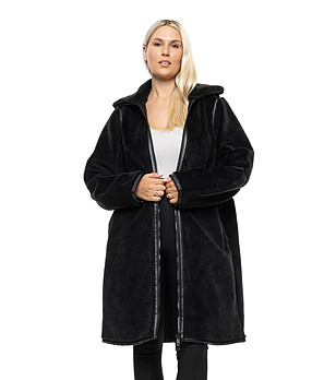 Черно дамско палто Alita снимка