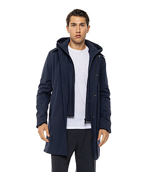 Тъмносиньо яке с качулка Niko снимка