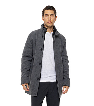 Тъмносиво мъжко яке с яка Bilow снимка