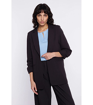 Черно сако със 7/8 ръкав снимка