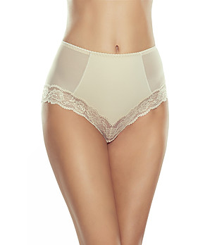 Бежови бикини с висока талия и дантела VERIDIA в макси размер снимка