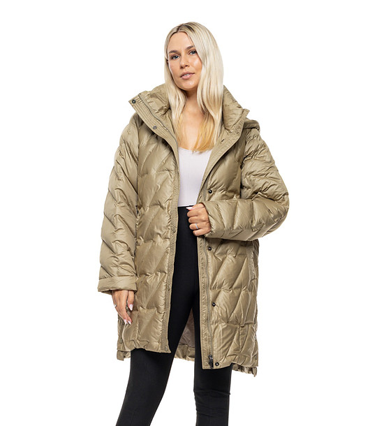 Зелено капитонирано яке с качулка Genewa снимка