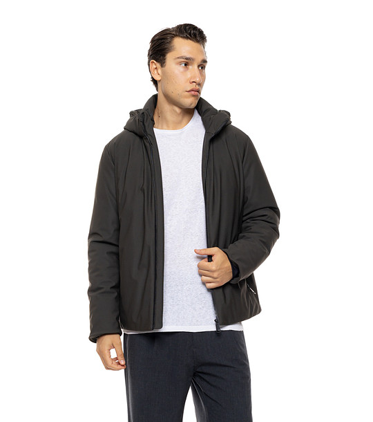 Тъмнозелено мъжко яке с качулка Kеn снимка