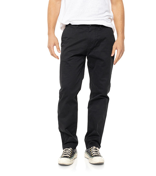 Черен мъжки памучен панталон Zino снимка