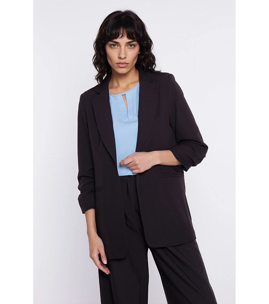 Черно сако със 7/8 ръкав  снимка