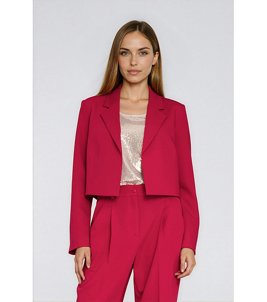 Дамско сако в розовочервен цвят снимка