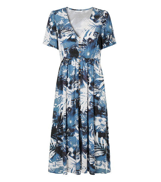 Рокля в индиго с принт Darla снимка