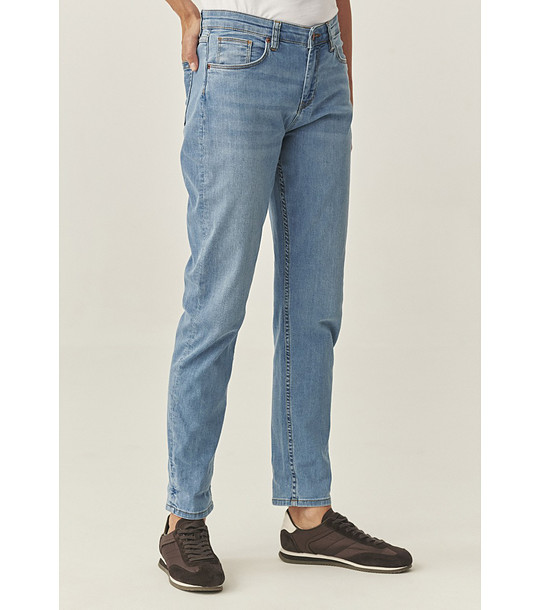 Светлосини дънки DENIM с права кройка снимка