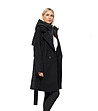 Черно палто с качулка Adelita-1 снимка