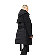 Черно палто с качулка Adelita-3 снимка