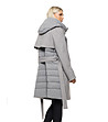 Дамско сиво палто с качулка Adelita-3 снимка