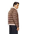 Кафяво мъжко яке с пухена яка Ignacio-3 снимка