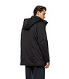 Черно мъжко яке с качулка Hedeon-3 снимка