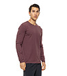 Памучнa мъжка блуза в бордо с дълъг ръкав Laro-2 снимка