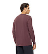 Памучнa мъжка блуза в бордо с дълъг ръкав Laro-3 снимка