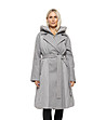 Сиво палто с колан Anatola-2 снимка